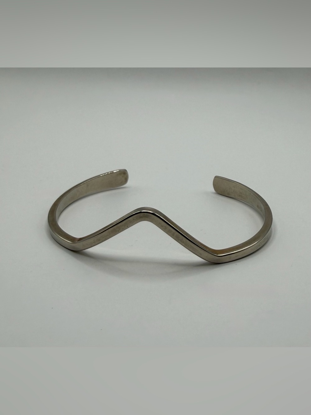Silver Wave Cuff Bracelet